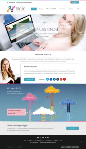 Web Design by pb for NoTe Norwegian Teaching | Design: #9210548