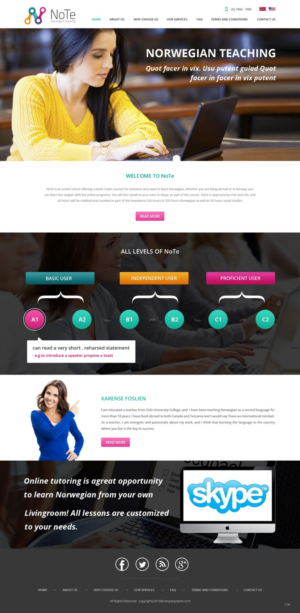 Web Design by pb for NoTe Norwegian Teaching | Design: #9210549