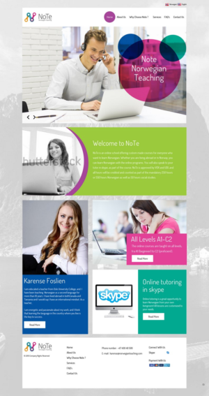 Web Design by pb for NoTe Norwegian Teaching | Design: #9211496