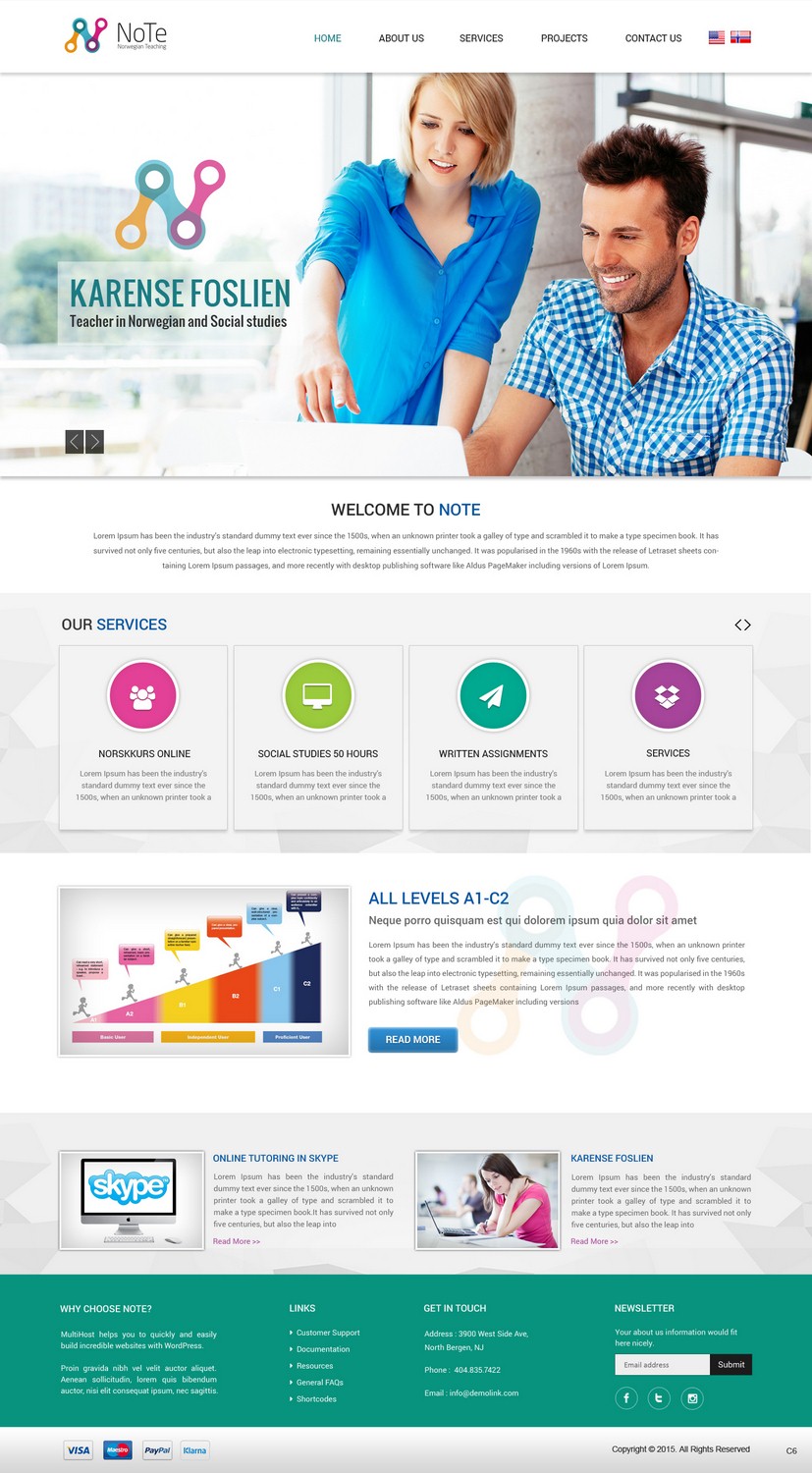 Web Design by pb for NoTe Norwegian Teaching | Design #9219635