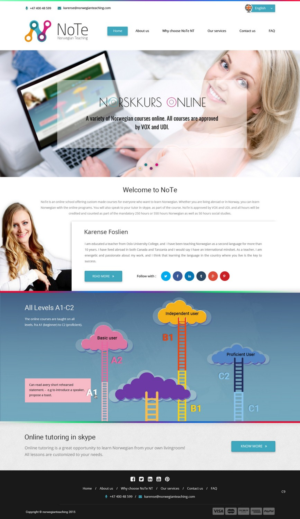 Web Design by pb for NoTe Norwegian Teaching | Design: #9264988