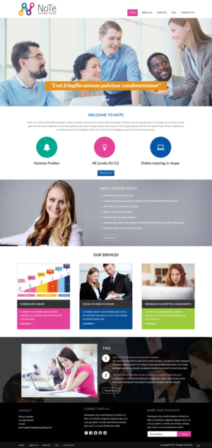 Web Design by pb for NoTe Norwegian Teaching | Design: #9264996