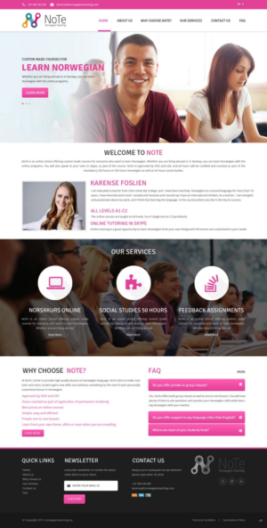 Web Design by pb for NoTe Norwegian Teaching | Design: #9264998