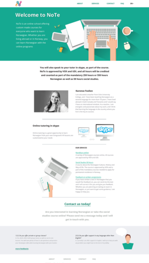 Web Design by dii for NoTe Norwegian Teaching | Design: #9254218