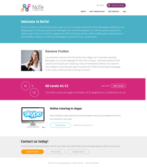 Web Design by dii for NoTe Norwegian Teaching | Design: #9262213
