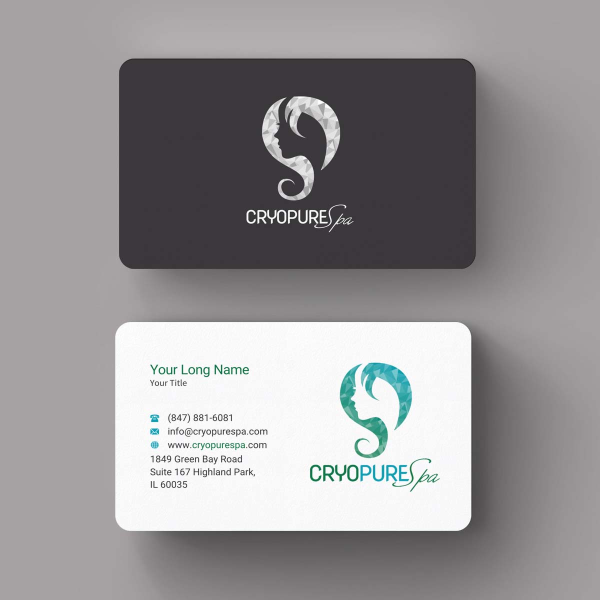 Business Card Design by INDIAN_Ashok for CryoPure Spa, LLC. | Design #9208160