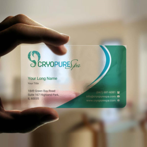Design de Carte de Visite par INDIAN_Ashok pour CryoPure Spa, LLC. | Design : #9208171