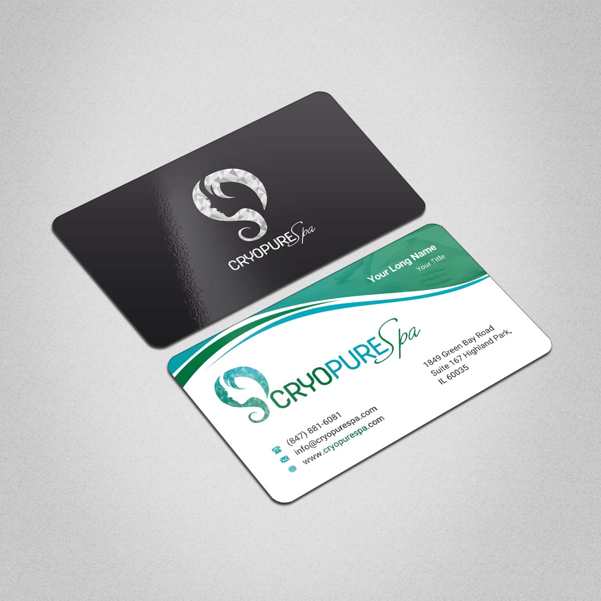 Business Card Design by INDIAN_Ashok for CryoPure Spa, LLC. | Design #9208176