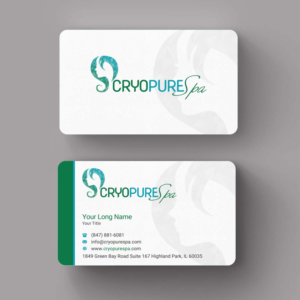 Business Card Design by INDIAN_Ashok for CryoPure Spa, LLC. | Design: #9208177