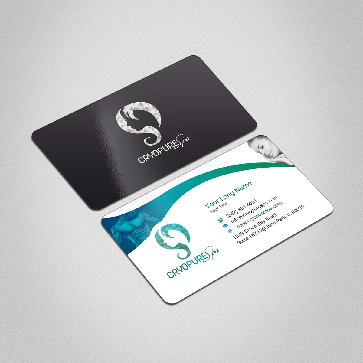 Business Card Design by INDIAN_Ashok for CryoPure Spa, LLC. | Design #9208180