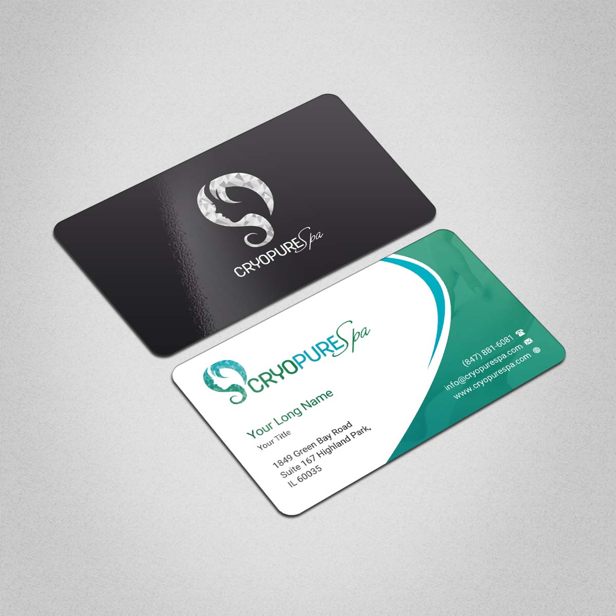 Business Card Design by INDIAN_Ashok for CryoPure Spa, LLC. | Design #9208182