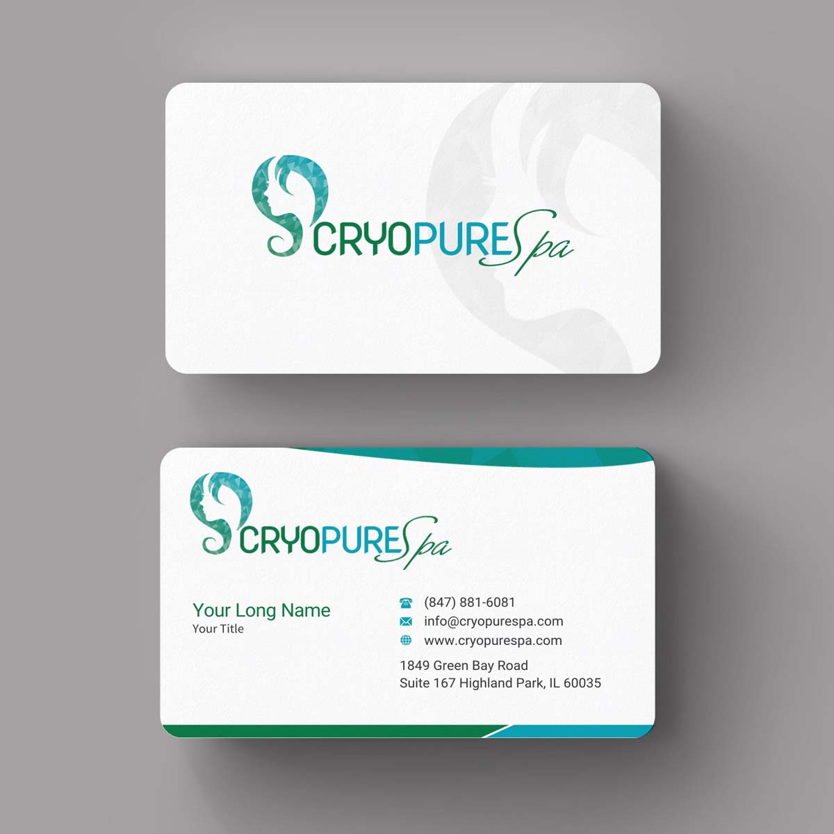 Business Card Design by INDIAN_Ashok for CryoPure Spa, LLC. | Design #9208183
