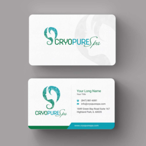 Business Card Design by INDIAN_Ashok for CryoPure Spa, LLC. | Design: #9208185