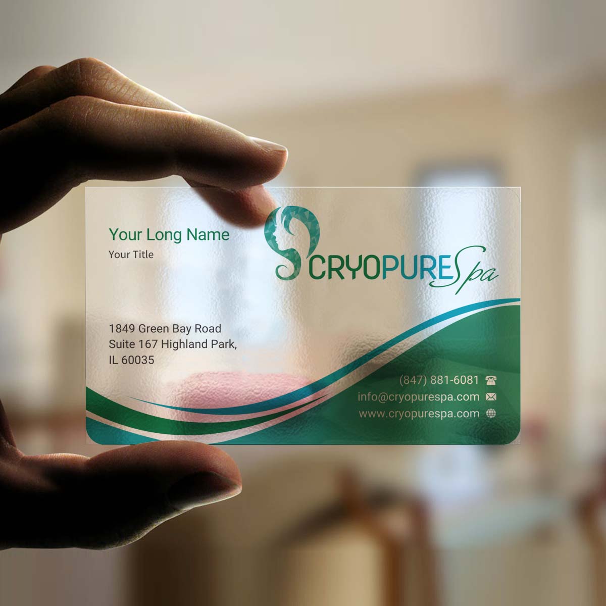 Business Card Design by INDIAN_Ashok for CryoPure Spa, LLC. | Design #9208190
