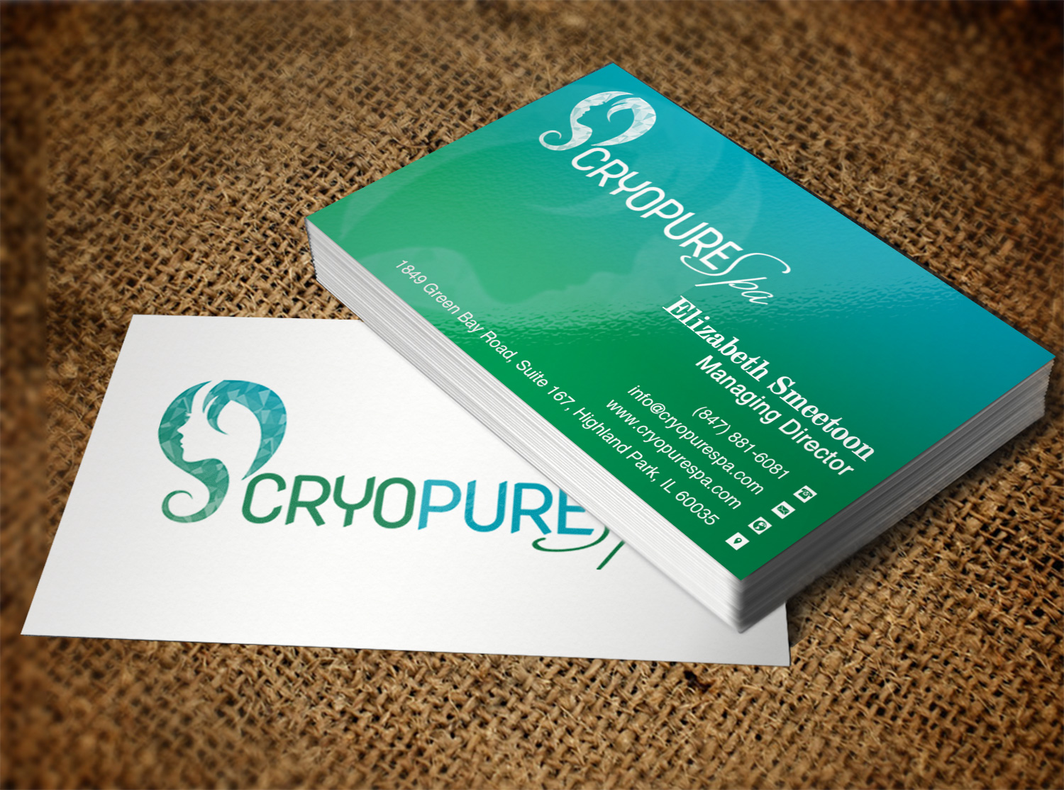 Diseño de Tarjeta de Presentación por Lanka Ama para CryoPure Spa, LLC. | Diseño #9208319