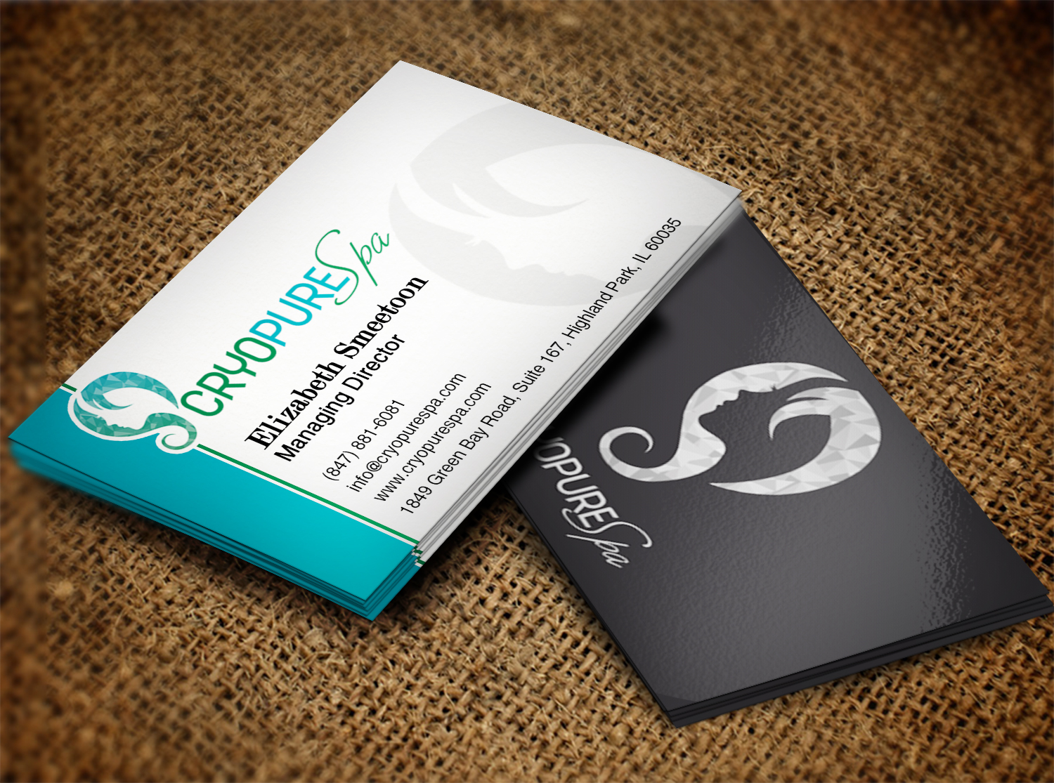 Business Card Design by Lanka Ama for CryoPure Spa, LLC. | Design #9208321