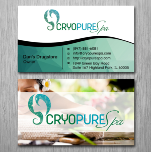 Design de Carte de Visite par Lanka Ama pour CryoPure Spa, LLC. | Design : #9208327