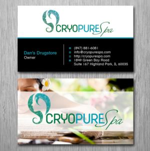Design de Carte de Visite par Lanka Ama pour CryoPure Spa, LLC. | Design : #9208333