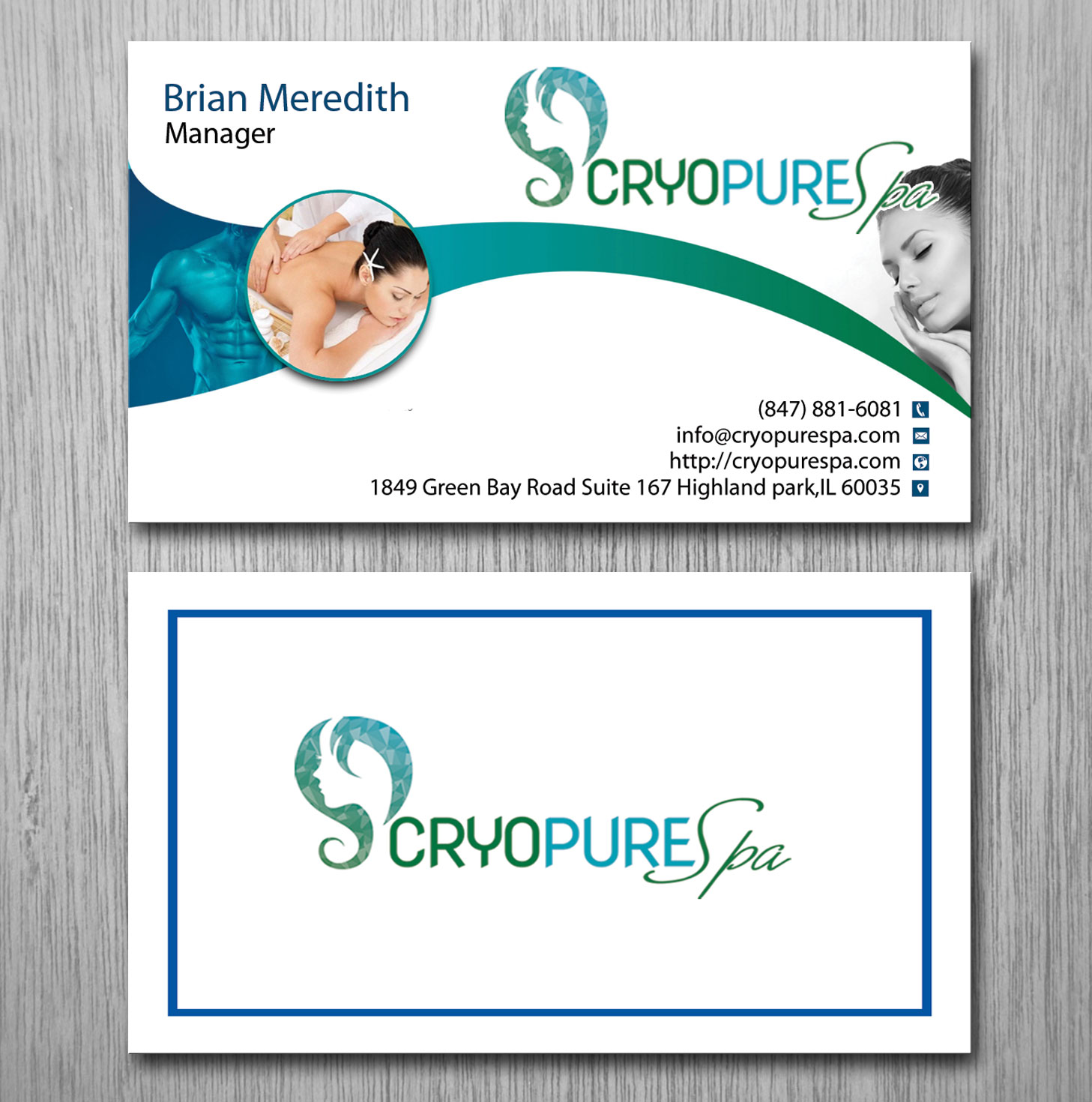 Diseño de Tarjeta de Presentación por Lanka Ama para CryoPure Spa, LLC. | Diseño #9208335