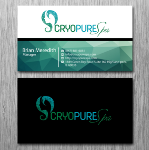 Design de Carte de Visite par Lanka Ama pour CryoPure Spa, LLC. | Design : #9208339