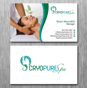 Design de Carte de Visite par Lanka Ama pour CryoPure Spa, LLC. | Design : #9208341