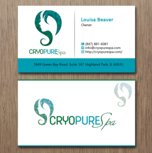 Design de Carte de Visite par Lanka Ama pour CryoPure Spa, LLC. | Design : #9208355