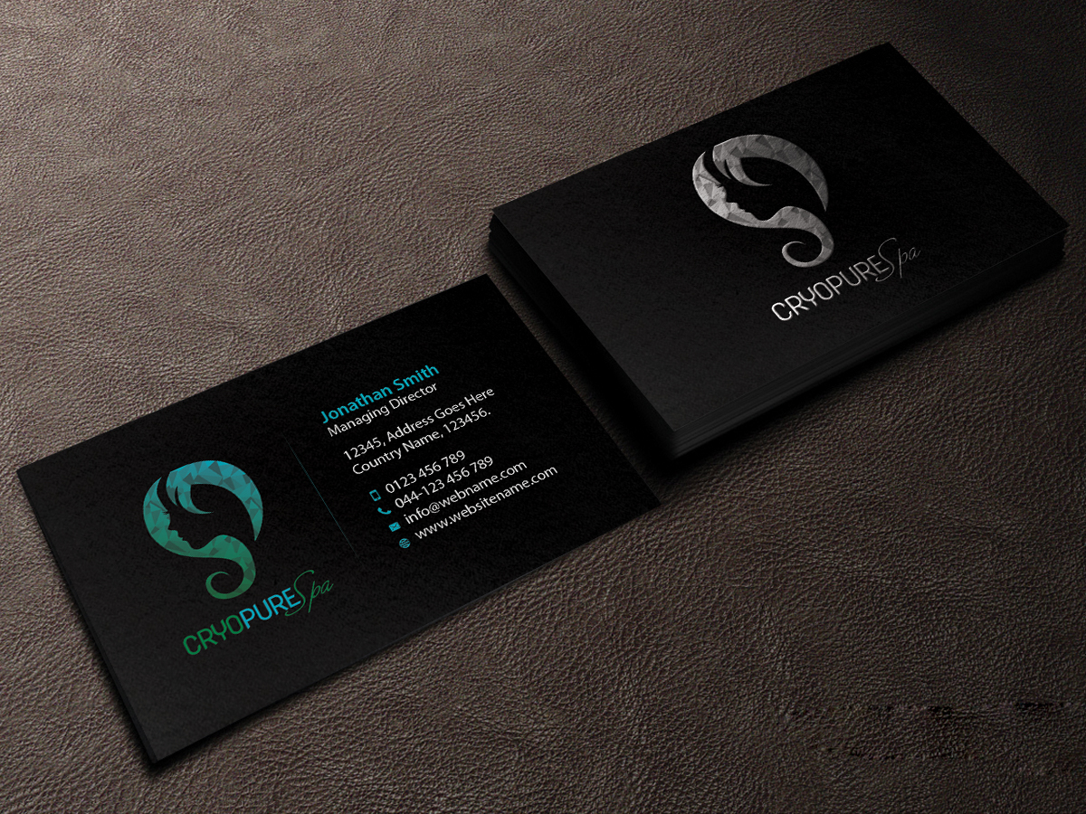 Business Card Design by Creations Box 2015 for CryoPure Spa, LLC. | Design #9220809