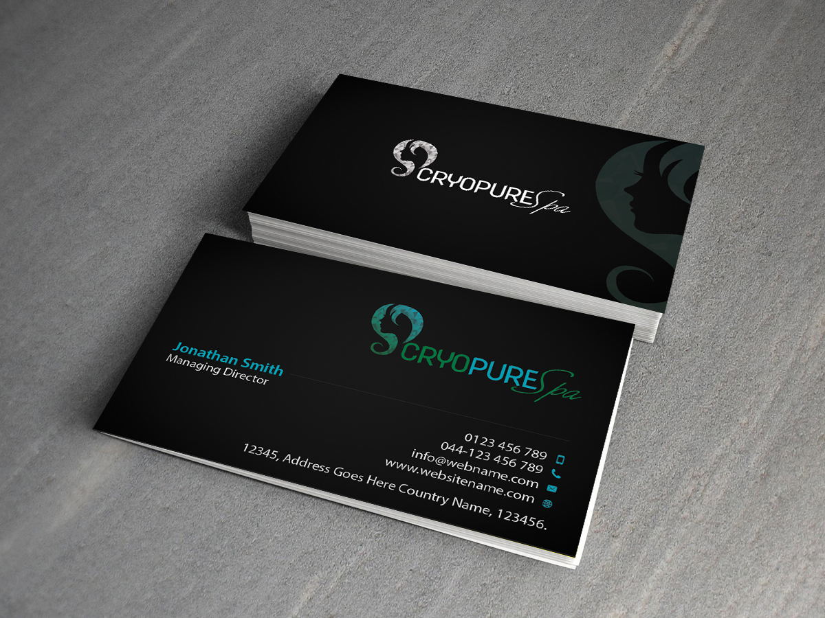 Business Card Design by Creations Box 2015 for CryoPure Spa, LLC. | Design #9220810