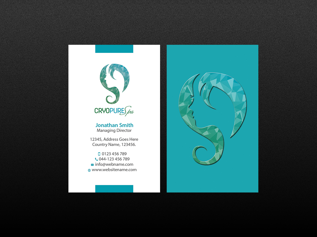 Business Card Design by Creations Box 2015 for CryoPure Spa, LLC. | Design #9220815