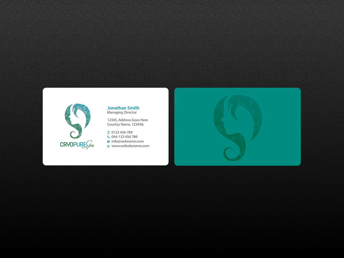 Business Card Design by Creations Box 2015 for CryoPure Spa, LLC. | Design #9220818
