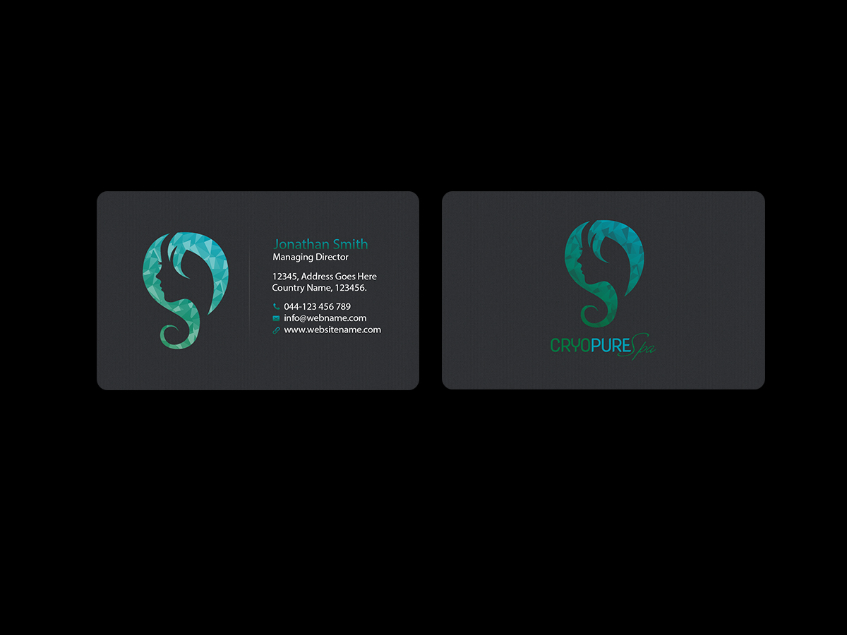 Business Card Design by Creations Box 2015 for CryoPure Spa, LLC. | Design #9220827