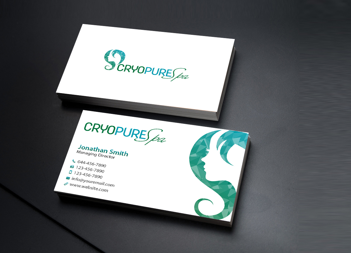 Business Card Design by Creations Box 2015 for CryoPure Spa, LLC. | Design #9220845