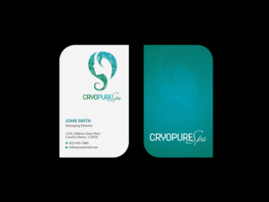 Business Card Design by Creations Box 2015 for CryoPure Spa, LLC. | Design: #9220849
