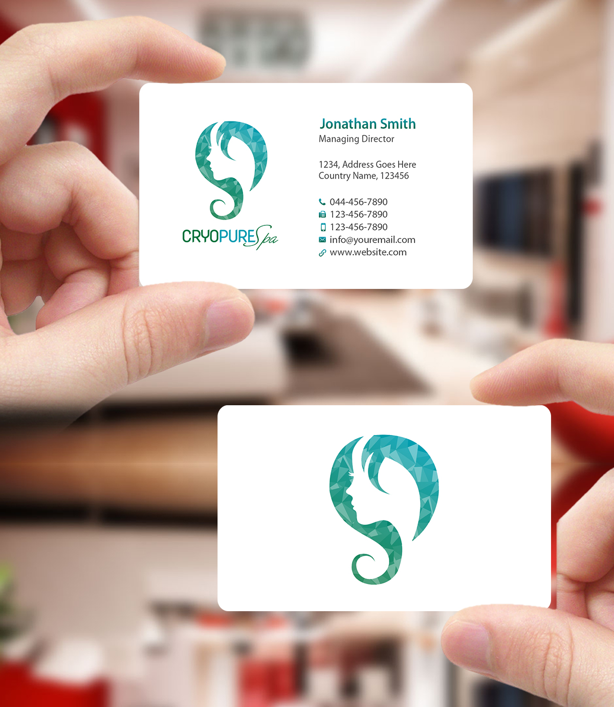 Business Card Design by Creations Box 2015 for CryoPure Spa, LLC. | Design #9249481