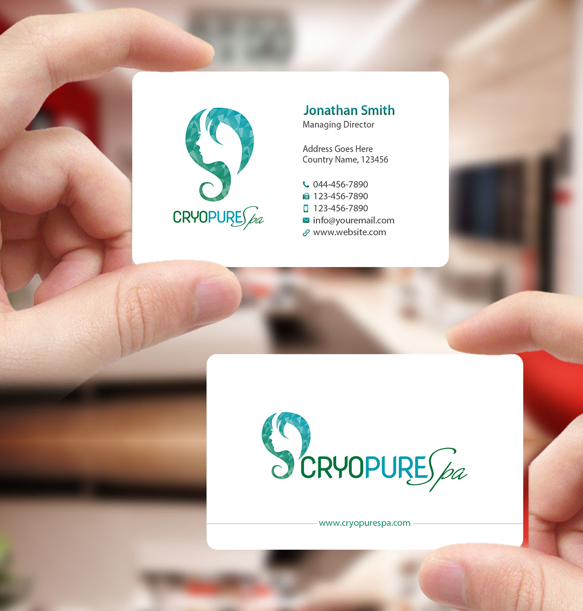 Business Card Design by Creations Box 2015 for CryoPure Spa, LLC. | Design #9259945