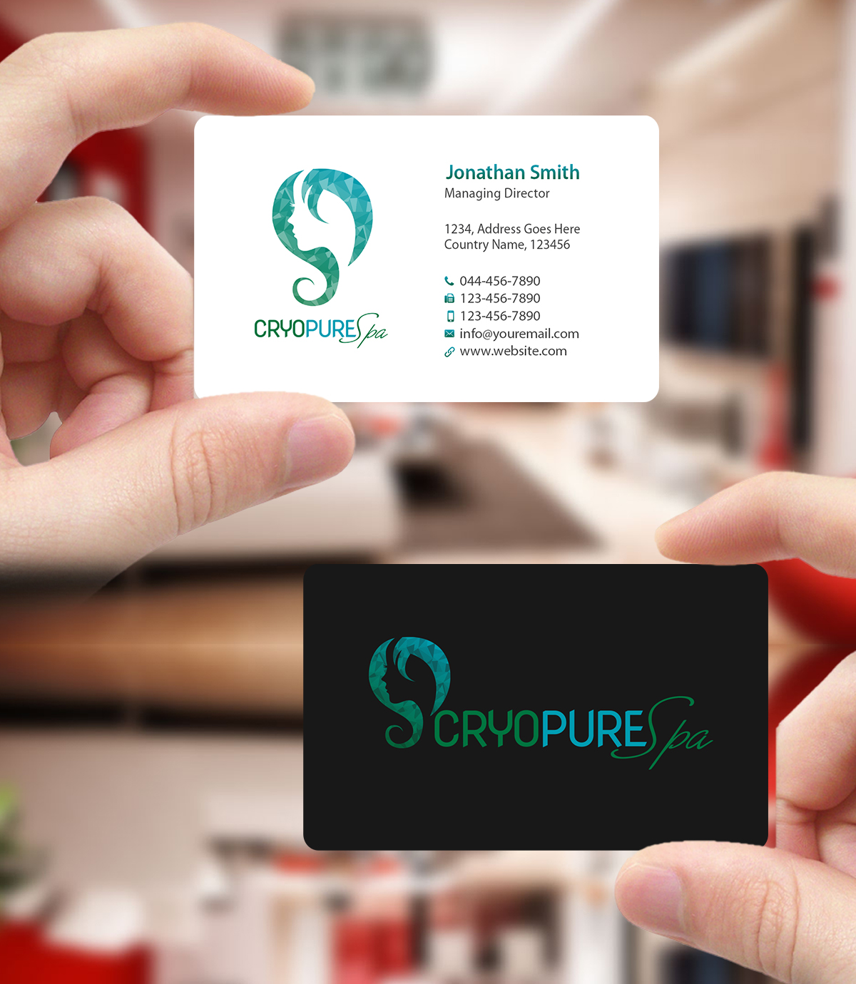 Business Card Design by Creations Box 2015 for CryoPure Spa, LLC. | Design #9259946