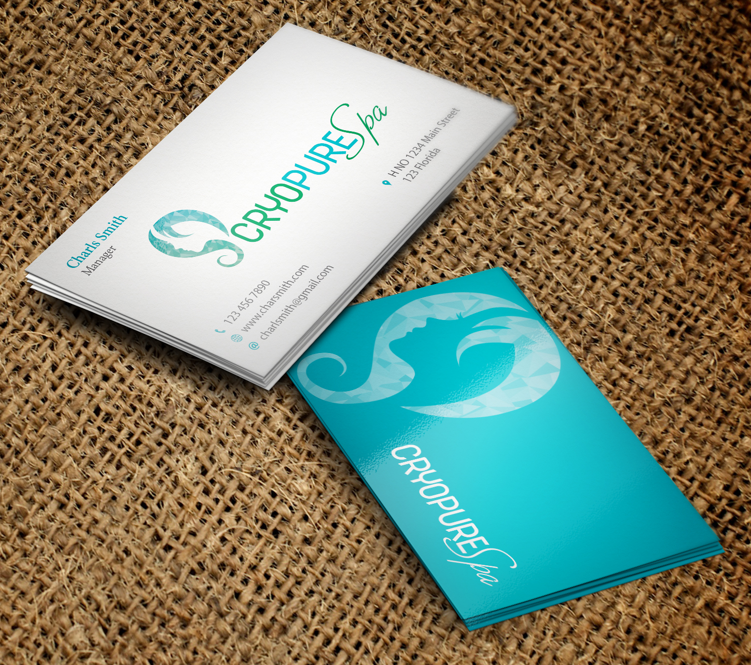 Business Card Design by PD Studios for CryoPure Spa, LLC. | Design #9233369
