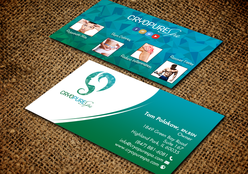 Design de Carte de Visite par chandrayaan.creative pour CryoPure Spa, LLC. | Design #9209786