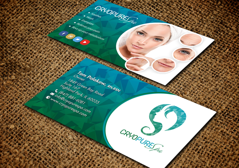 Design de Carte de Visite par chandrayaan.creative pour CryoPure Spa, LLC. | Design #9209787