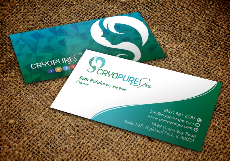 Design de Carte de Visite par chandrayaan.creative pour CryoPure Spa, LLC. | Design #9209792