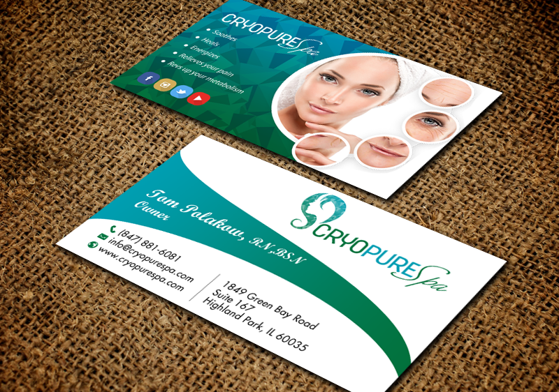 Design de Carte de Visite par chandrayaan.creative pour CryoPure Spa, LLC. | Design #9209795