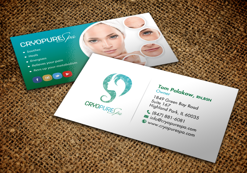 Visitenkarten-Design von chandrayaan.creative für CryoPure Spa, LLC. | Design #9209797