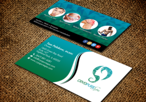 Business Card Design by chandrayaan.creative for CryoPure Spa, LLC. | Design: #9216637