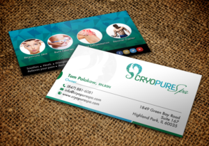 Business Card Design by chandrayaan.creative for CryoPure Spa, LLC. | Design: #9216640