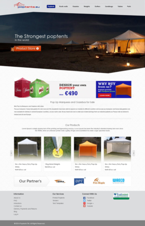 Diseño Web por saroshdurrani para Poptents.eu | Diseño: #9198007