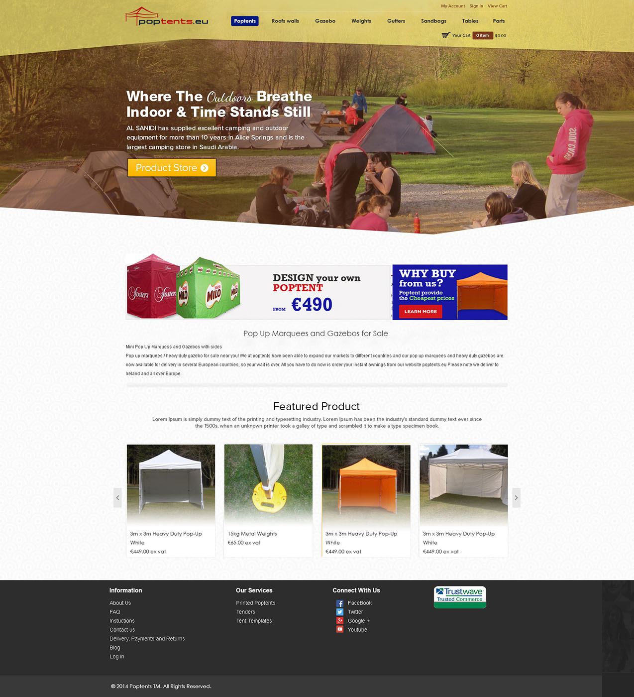 Diseño Web por saroshdurrani para Poptents.eu | Diseño #9198009