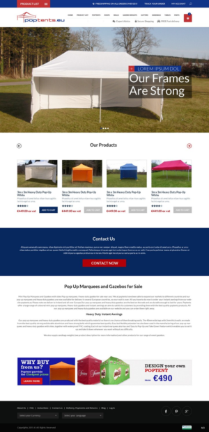 Diseño Web por pb para Poptents.eu | Diseño: #9200905