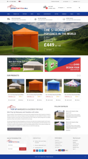Diseño Web por pb para Poptents.eu | Diseño: #9200906