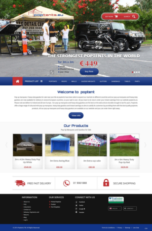 Web Design by pb for Poptents.eu | Design: #9200907