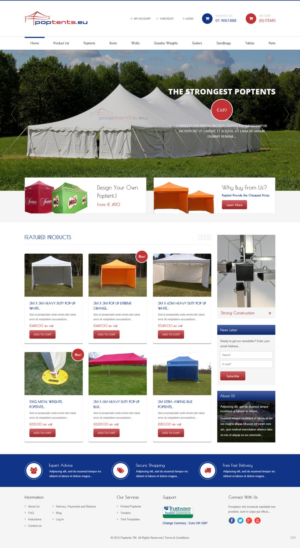 Web Design by pb for Poptents.eu | Design: #9200908